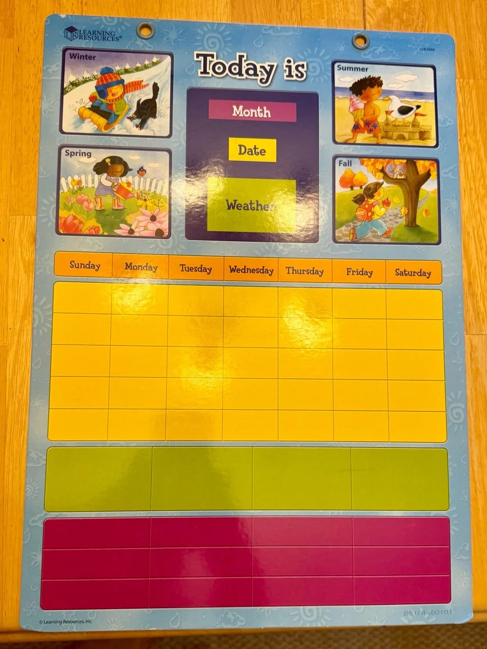 📅 Learning Resources Today Is Magnetic Calendar Weather & Seasons Homeschool